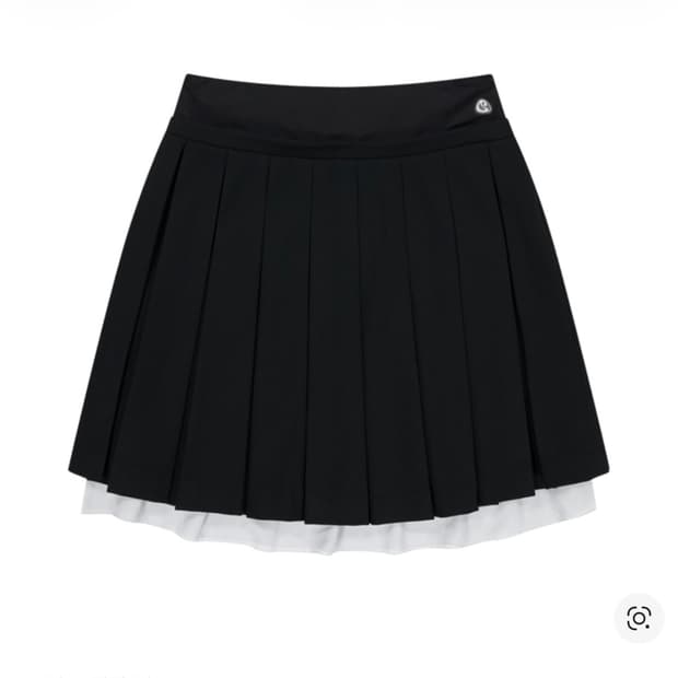 코이세이오 더블 웨이스트 플리츠 스커트 블랙 1