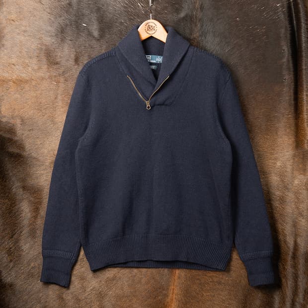 [M] 00s 폴로 랄프로렌 숄카라 니트 쿼터집업 람포지퍼 