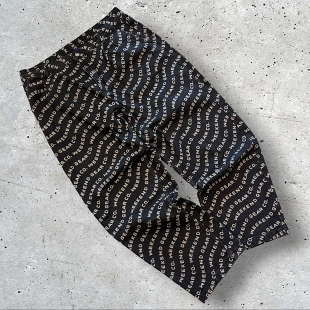 [XL] 위캔더스 위켄드기어 컴퍼니 패턴 데님 팬츠 D615