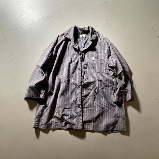Takeo Kikuchi Stripe Open Collar Shirt