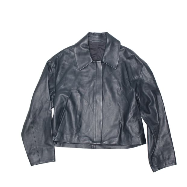 COS 코스 램스킨 싱글레더자켓