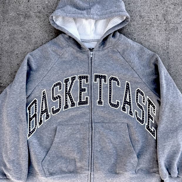 basketcase 스터디드 써멀 후드집업 L
