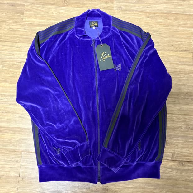 1회착)) 니들스 R.C 벨루어 퍼플 트랙 자켓 XL판매합니다