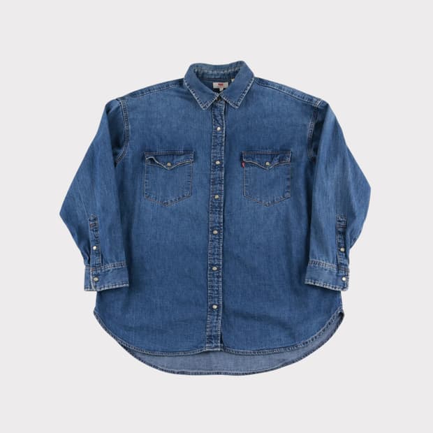 [여성 M] 리바이스 오버사이즈 웨스턴 데님셔츠