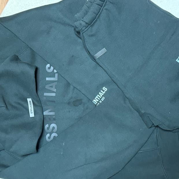 에센셜 후드티(m) 바지(s) 셋업