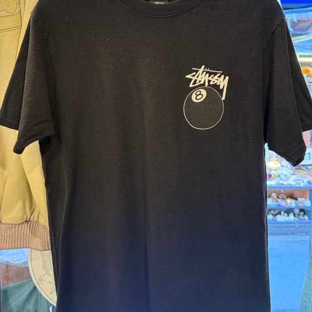 스투시 8볼 블랙 반팔티