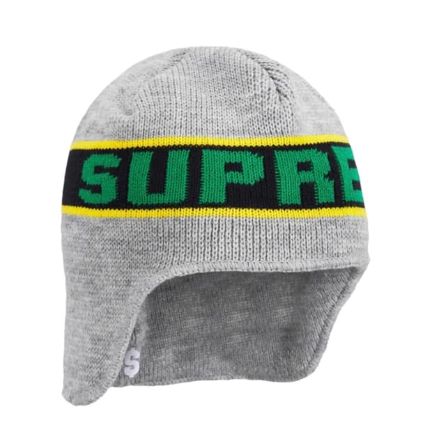 슈프림 이어플랩 비니 헤더 그레이 - 23FW