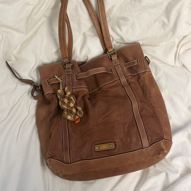 Burberry 빈티지 버버리 램스킨 토트백