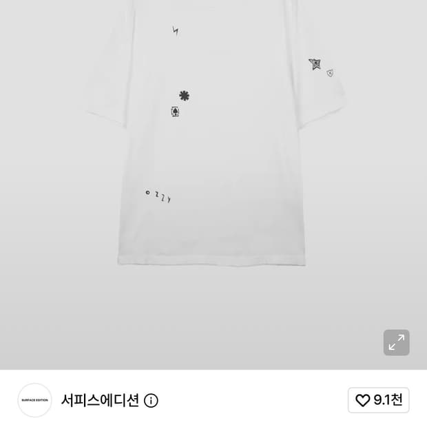 서피스에디션 TATTOO T-SHIRTS WHITE M