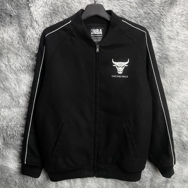 NBA 시카고 불스 파이핑 울 모직 바시티 자켓y 6357