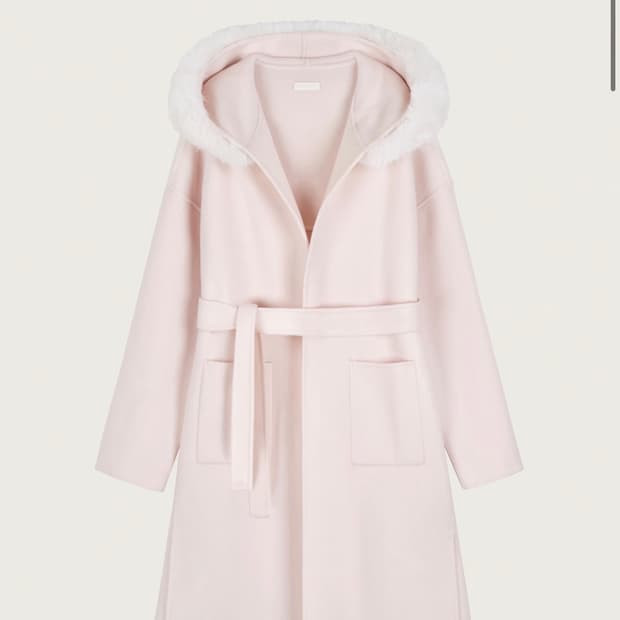 클리시어 라일락 메리노 울 코트 Lilac merino wool coat