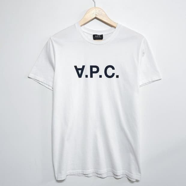 100 APC 아페쎄 VPC 로고 반팔티 화이트