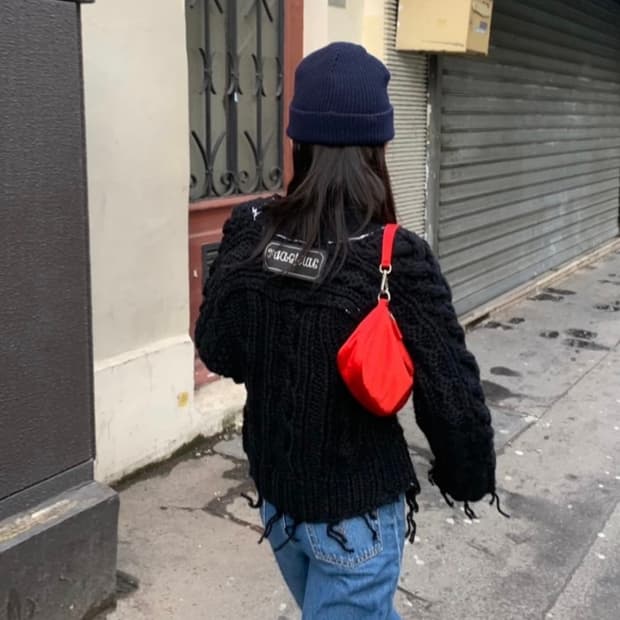 마르지엘라 MM6 로고 패치 니트