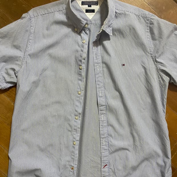 타미힐피거 스트라이프 반팔 셔츠 XL (105)