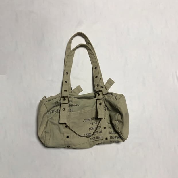 밀리터리 레터링 숄더백 