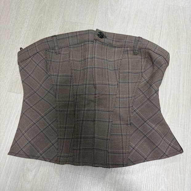 자라 탑 체크 뷔스티에 xs