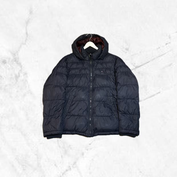타미힐피거 숏패딩 네이비 XXL