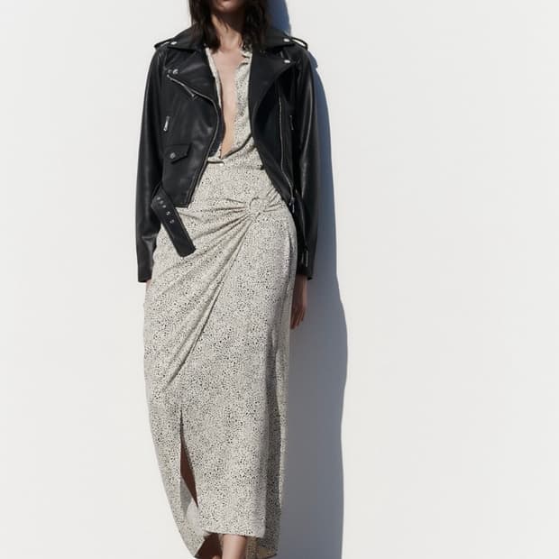 ZARA 여성 가죽 라이더 자켓