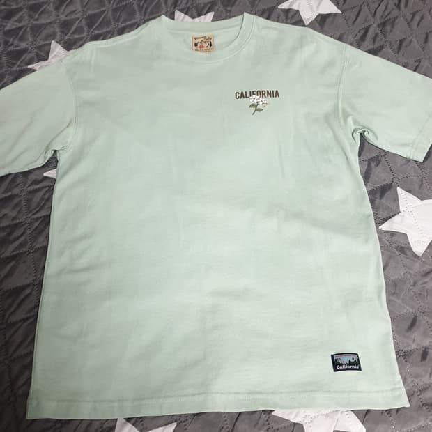 후아유 플라워프린팅 코튼 반팔티 민트 (M)