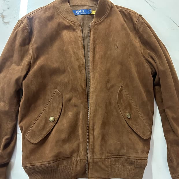 폴로 랄프로렌 스웨이드 블루종