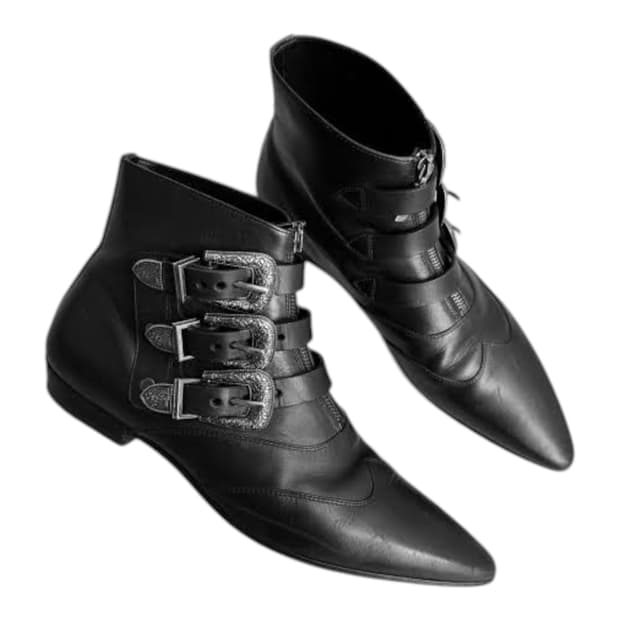 생로랑 19ss 웨스턴 버클 앵클 부츠