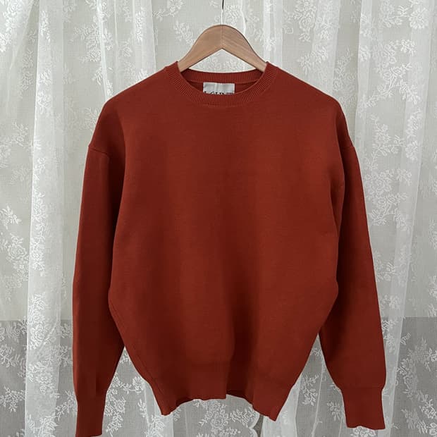 L) 론트 LOHNT 코튼 100 니트 오렌지