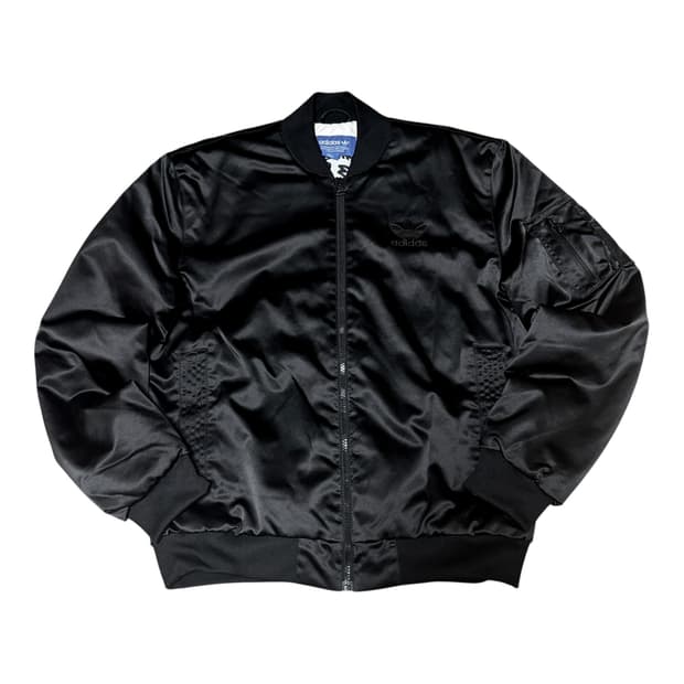 아디다스 슈퍼스타 MA-1 사틴 블랙 봄버 자켓