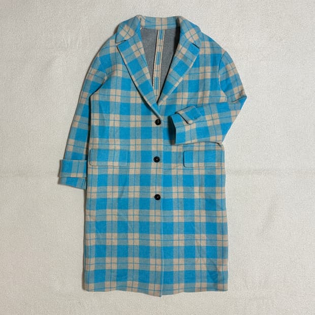 MSGM 체크 울 코트