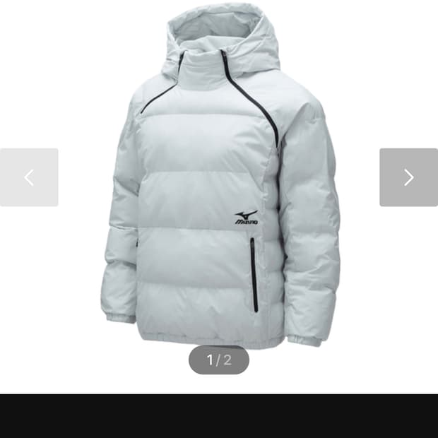 미즈노 패딩 후드 더블지퍼 아노락 32XE252104 XL