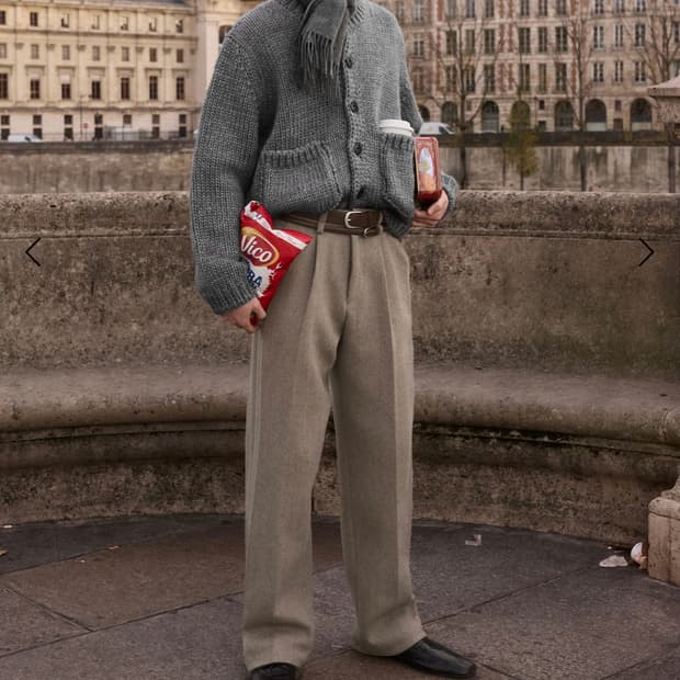 (새상품)stu 크리즈 슬랙스 베이지s