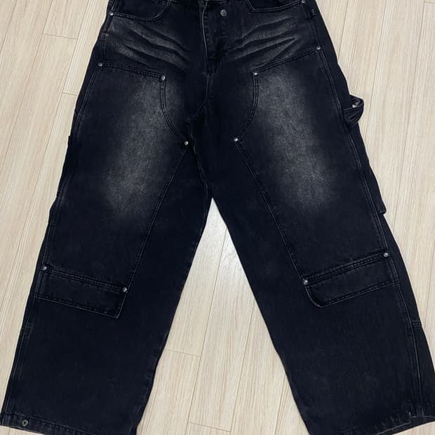 아이돈워너셀 흑청 바지