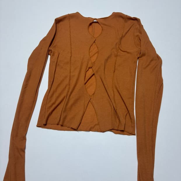 Y2K Overlock Open Front Long Sleeve