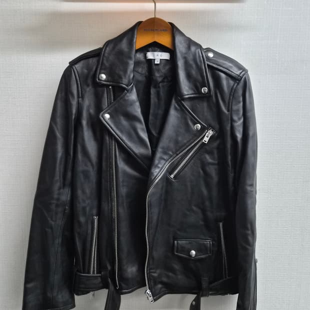 36) IRO 블랙 레더 라이더 자켓 팝니다