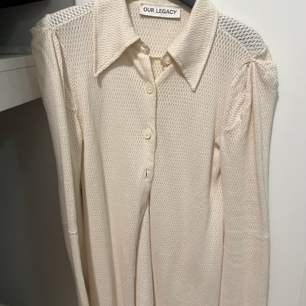 아워레가시 할로우 코튼셔츠 아이보리