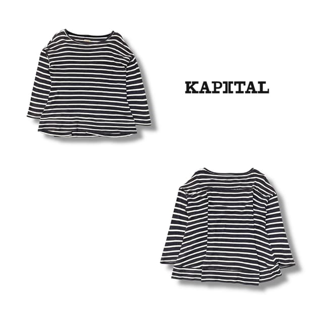  캐피탈 스트라이프 롱슬리브 y14301