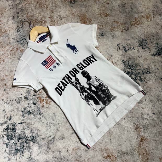 폴로 빅포니 성조기 치프키프 커스텀 카라 반팔티셔츠