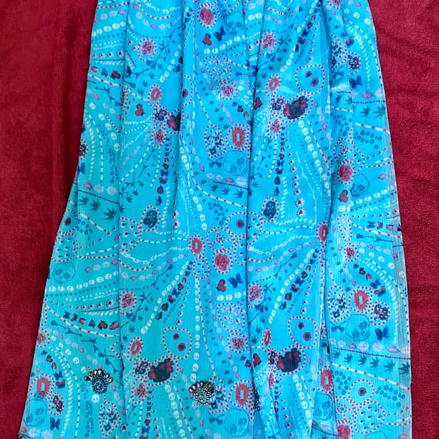 hippie pattern sequin skirt