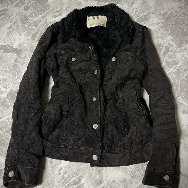 (Edwin)corduroy fur jacket