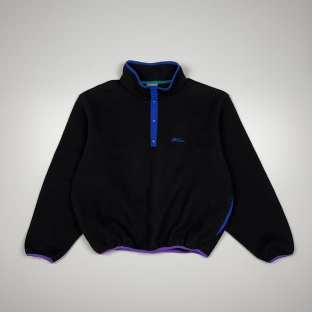 (110) 80s 엘엘빈 플리스 풀오버 블랙
