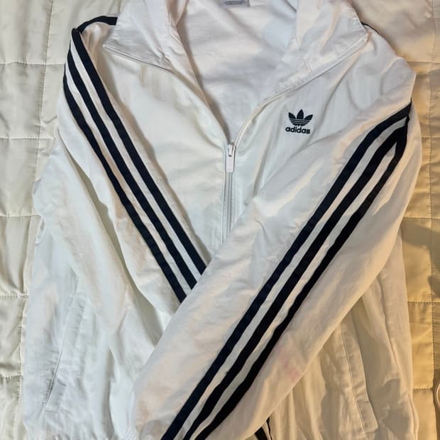 아디다스 바람막이 오리지널스 우븐 트랙탑 화이트 져지