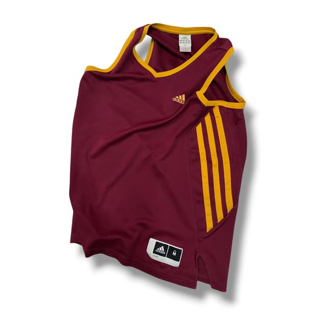아디다스 버건디 농구 져지 (M)