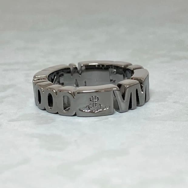 비비안웨스트우드 아카이브 레터링 orb 로고 반지