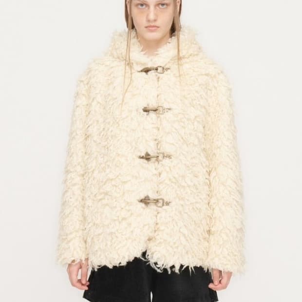 THE OPEN PRODUCT 퍼자켓 아이보리