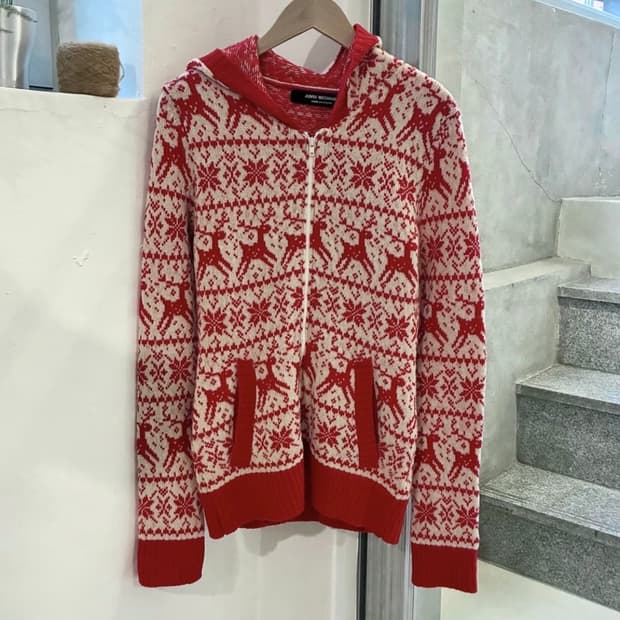 준야 와타나베 니트 후드집업