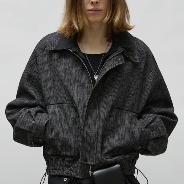 엘무드 그런지 오버사이즈 블루종 그레이 46사이즈