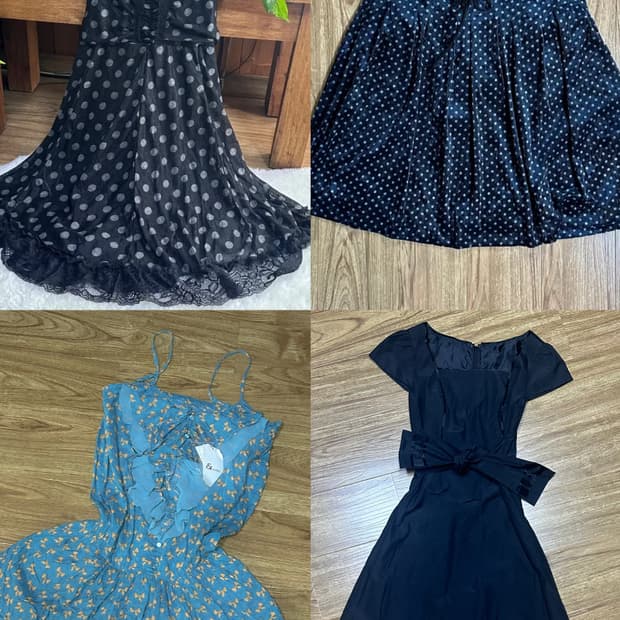 빈티지 도트 원피스 로걀 세트 히메갸루 라떼 공겜여주 달천깔 모리걸 고딕