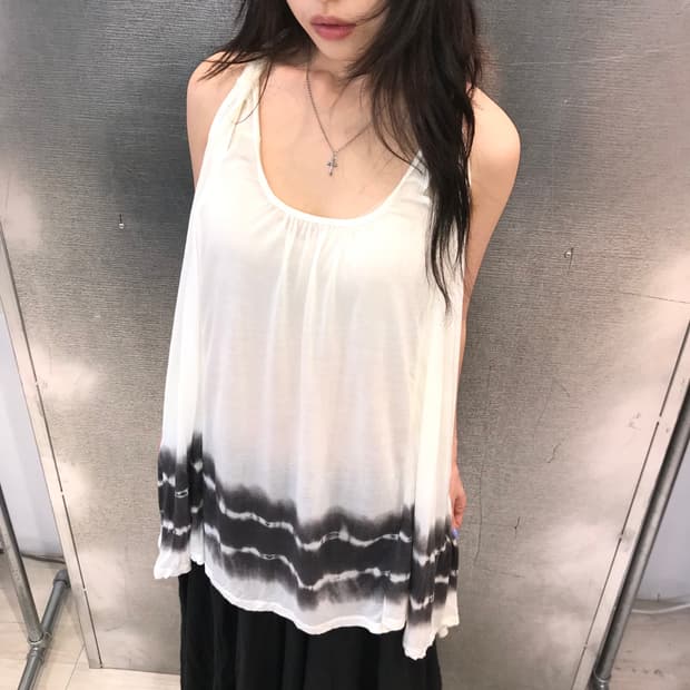 홀터넥 텐셀 섀도우 드레스