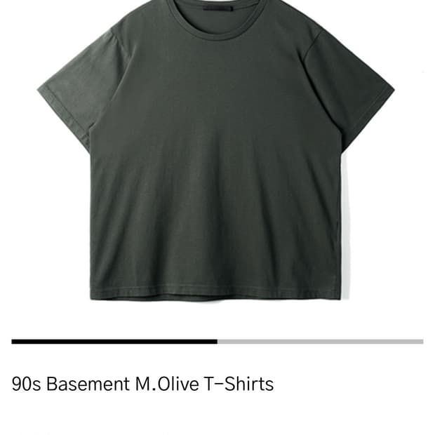 [2] htae 90s basement 티셔츠 (올리브)