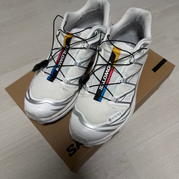 살로몬 xt-6 고어텍스 화이트/실버