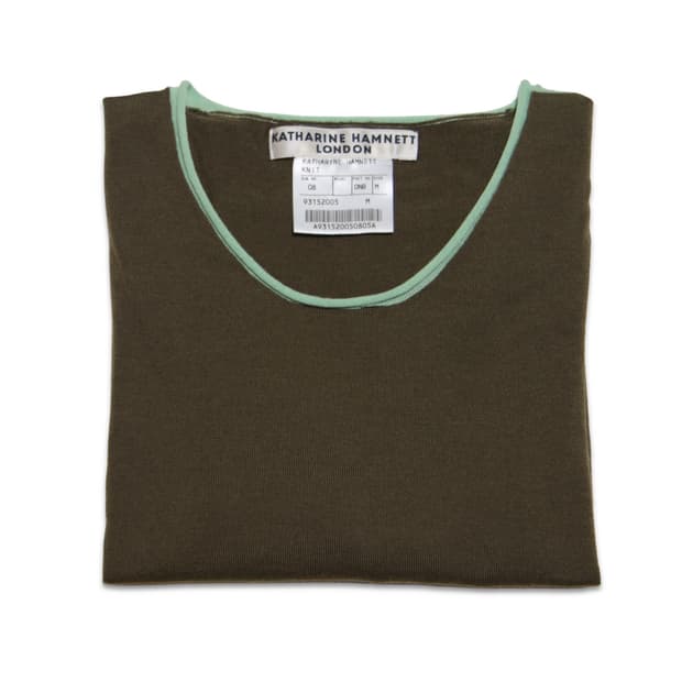 Mint Contrast Trim knit